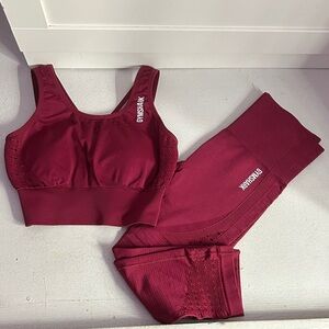 Gymshark Deep Red Activewear Set